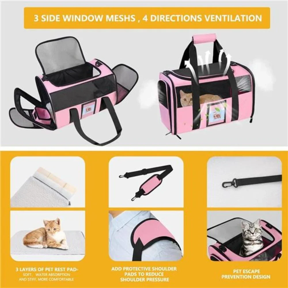 Cat Carrier, Dog Pet Carrier Airline Approved for Cat,Small Dogs,Kitten,Carriers